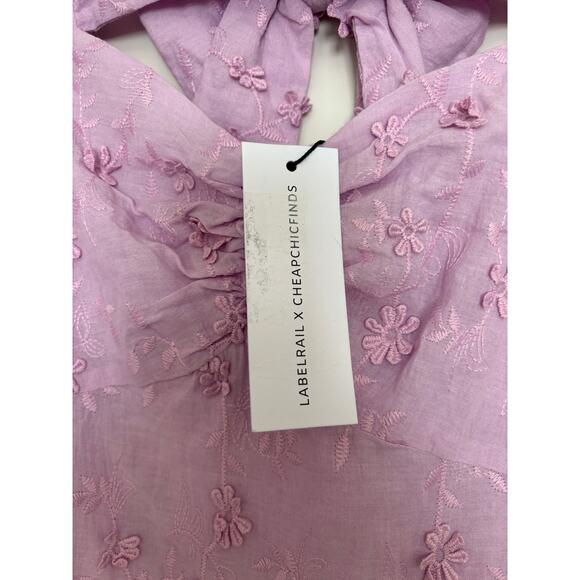 Labelrail x Cheapchicfinds Purple Floral Dress Bow Back Plus Size 16 Cottagecre - Picture 3 of 5